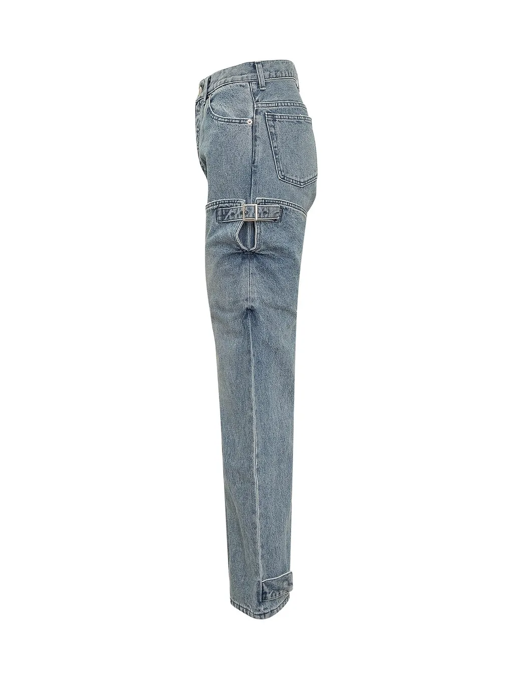 Ambush Detailed Mid-Rise Straight-Leg Jeans