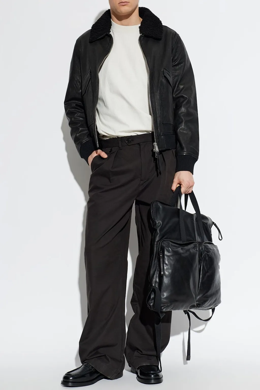 Allsaints Vaucluse Shearling Collar Jacket