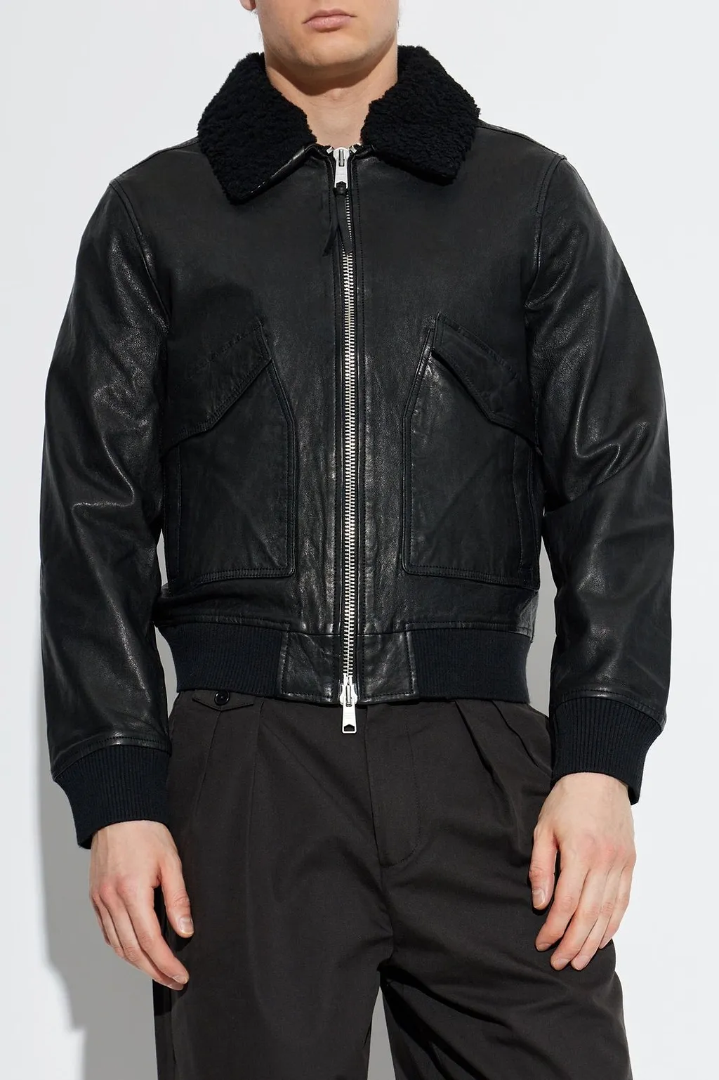 Allsaints Vaucluse Shearling Collar Jacket