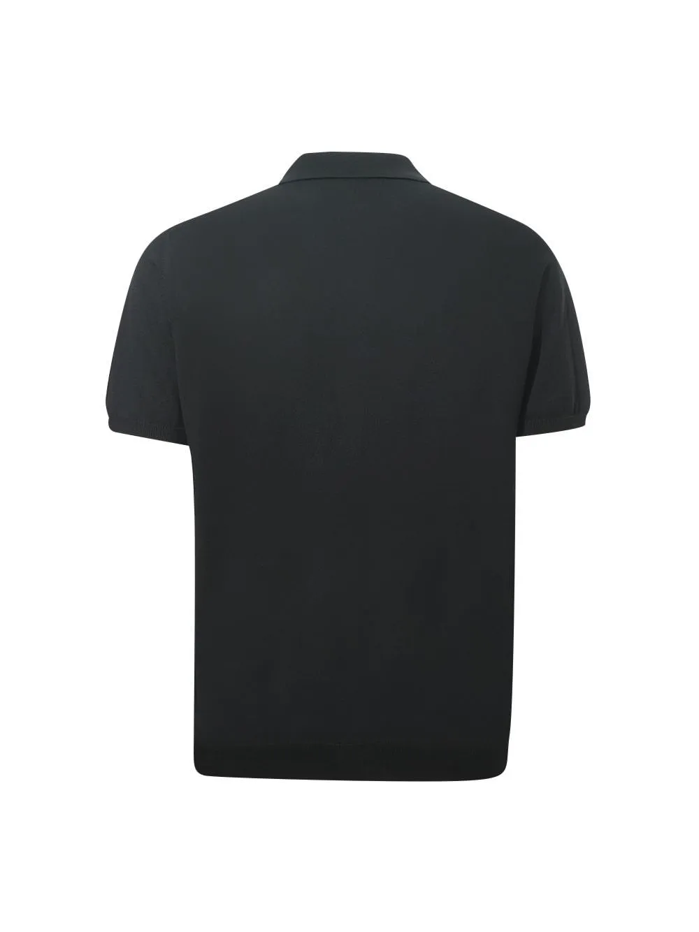 Alpha Studio V-Neck Knit Polo Shirt