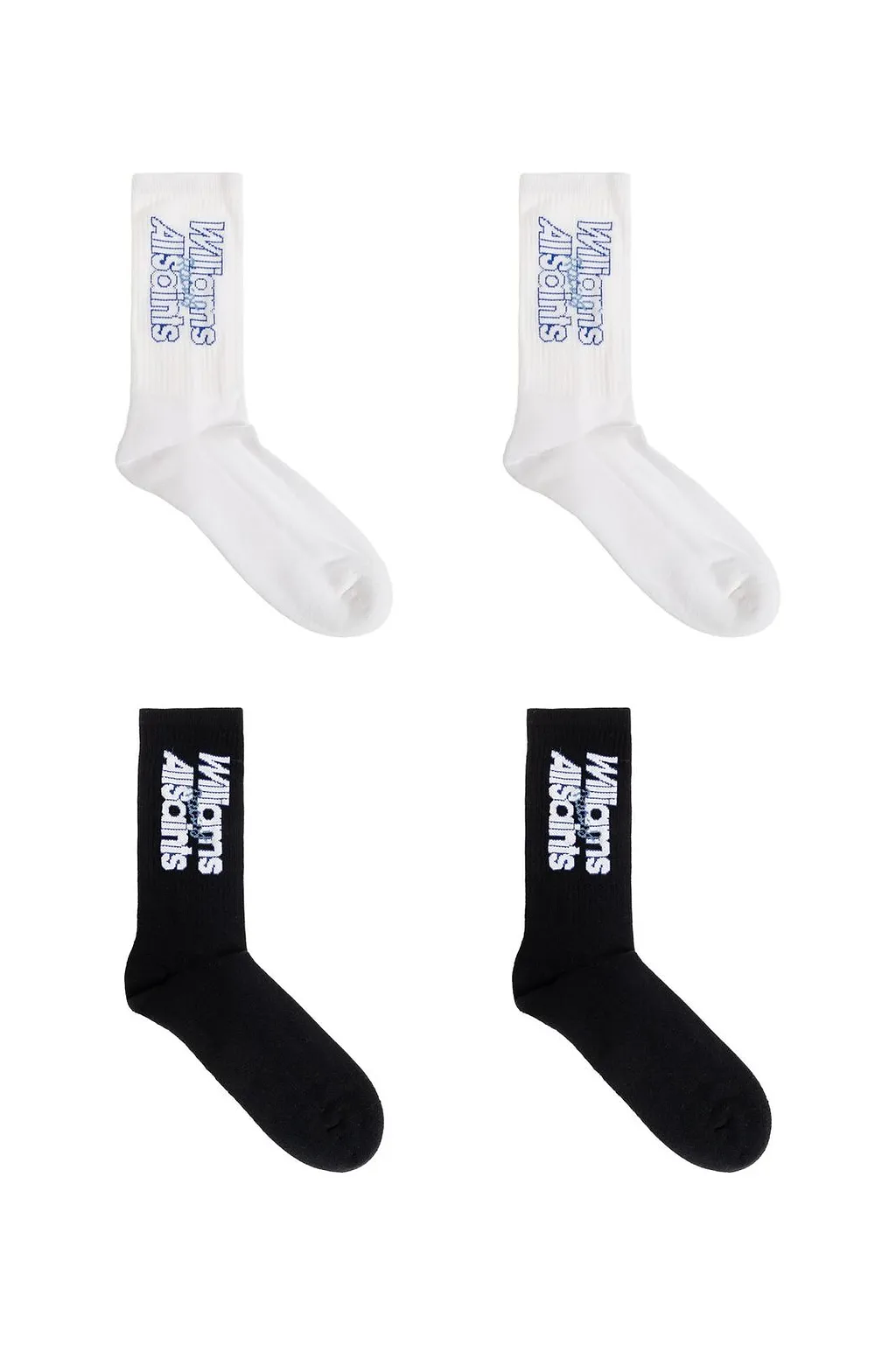 Allsaints X Williams 2 Pack Logo Socks