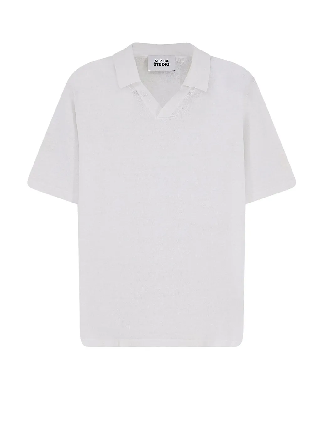 Alpha Studio V-Neck Short-Sleeve Polo Shirt