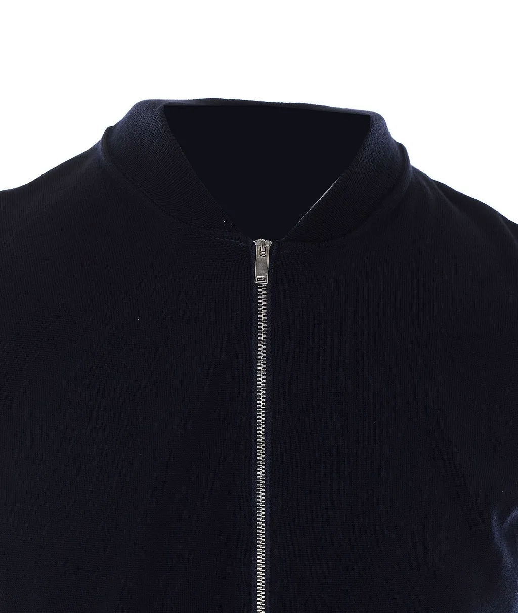 Alpha Studio Zip-Front High Neck Knitted Vest