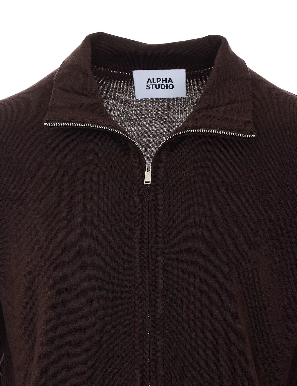 Alpha Studio Zip-Up Knitted Jacket