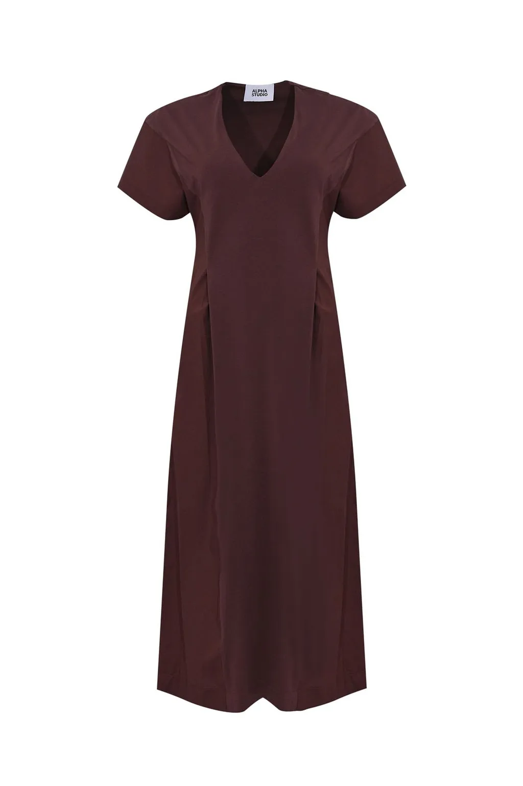 Alpha Studio V-Neck Short-Sleeve Dress