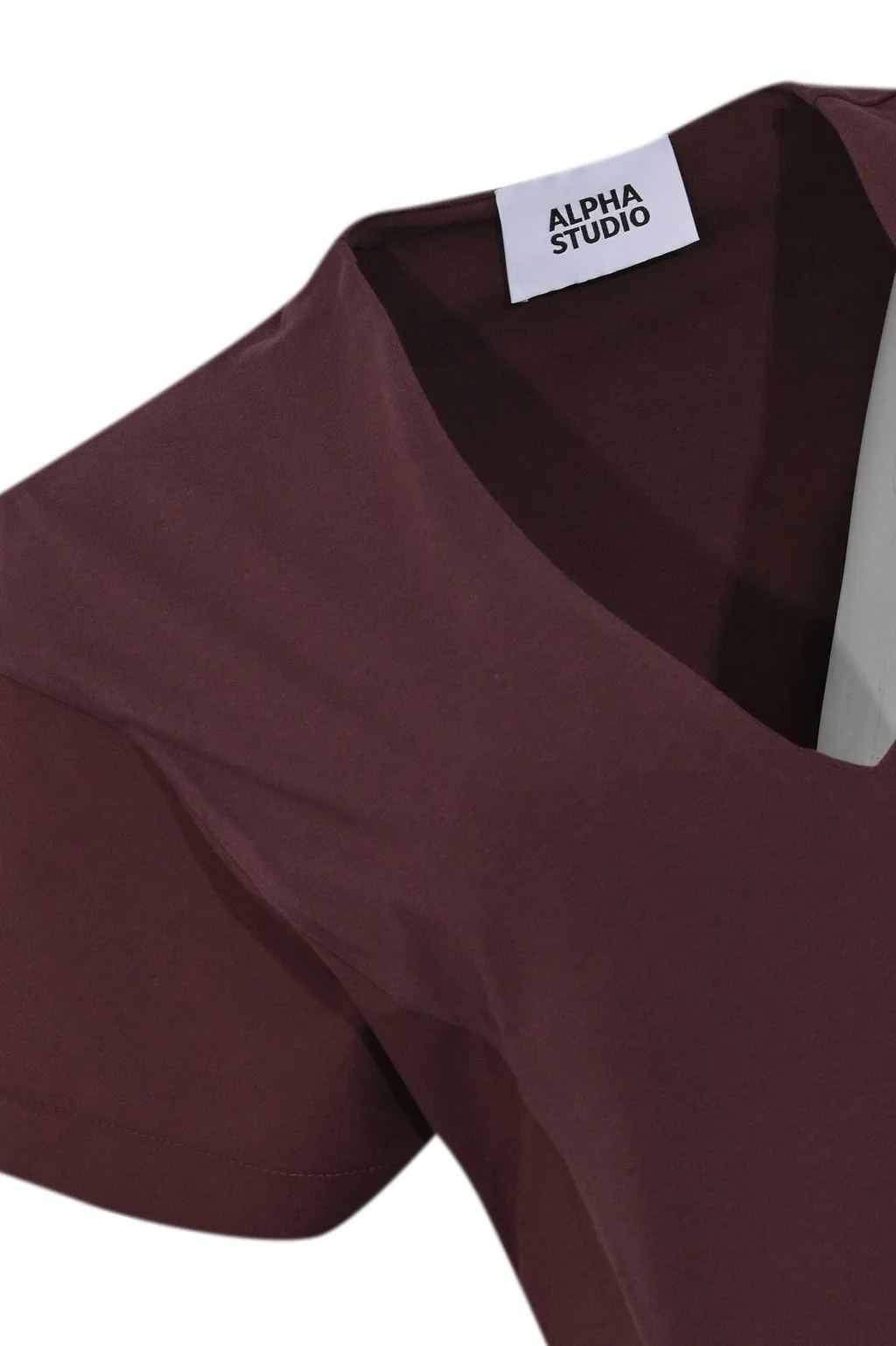Alpha Studio V-Neck Short-Sleeve Dress
