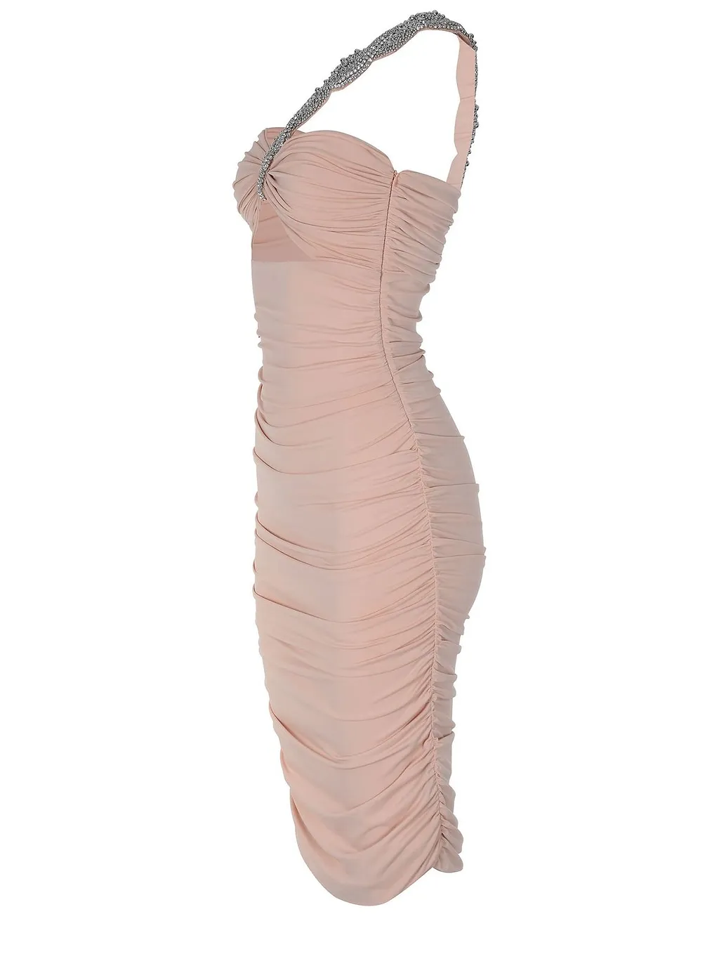 Amen Ruched Cut-Out Dress