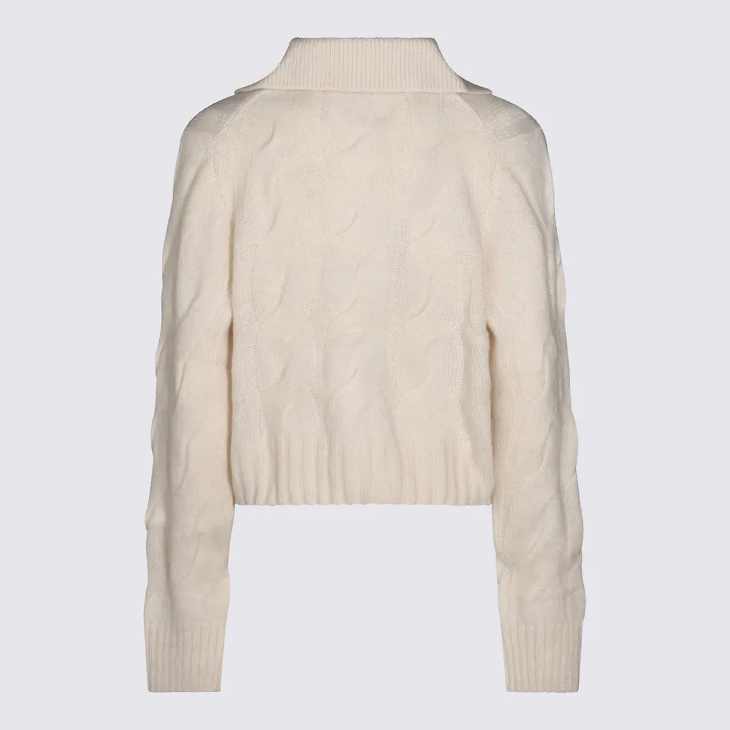 Allude Cable-Knit Buttoned Cardigan