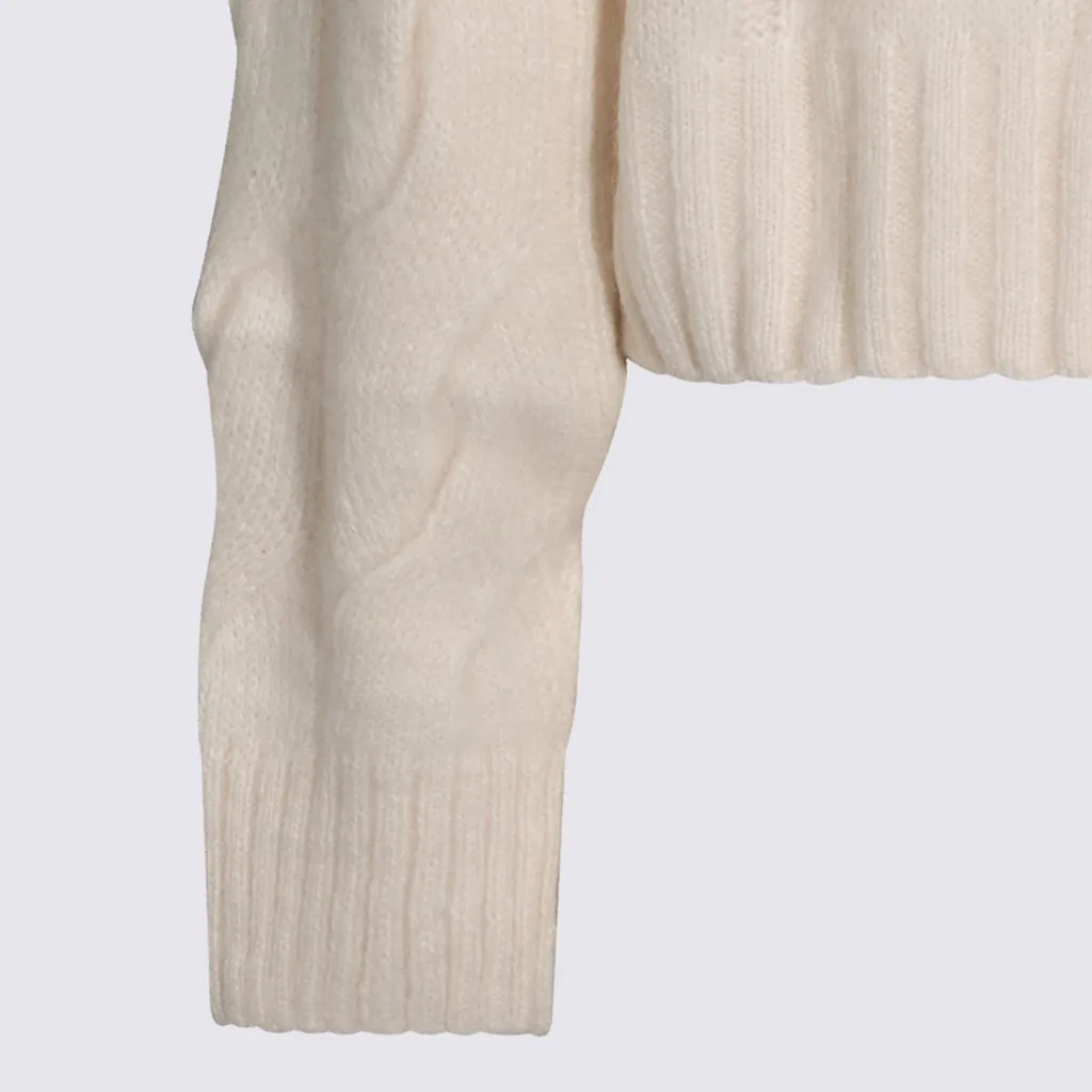 Allude Cable-Knit Buttoned Cardigan