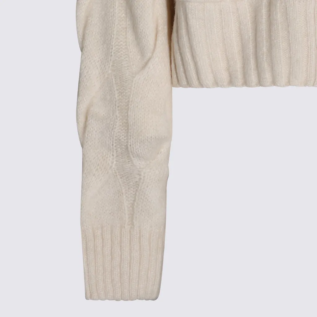 Allude Cable-Knit Buttoned Cardigan