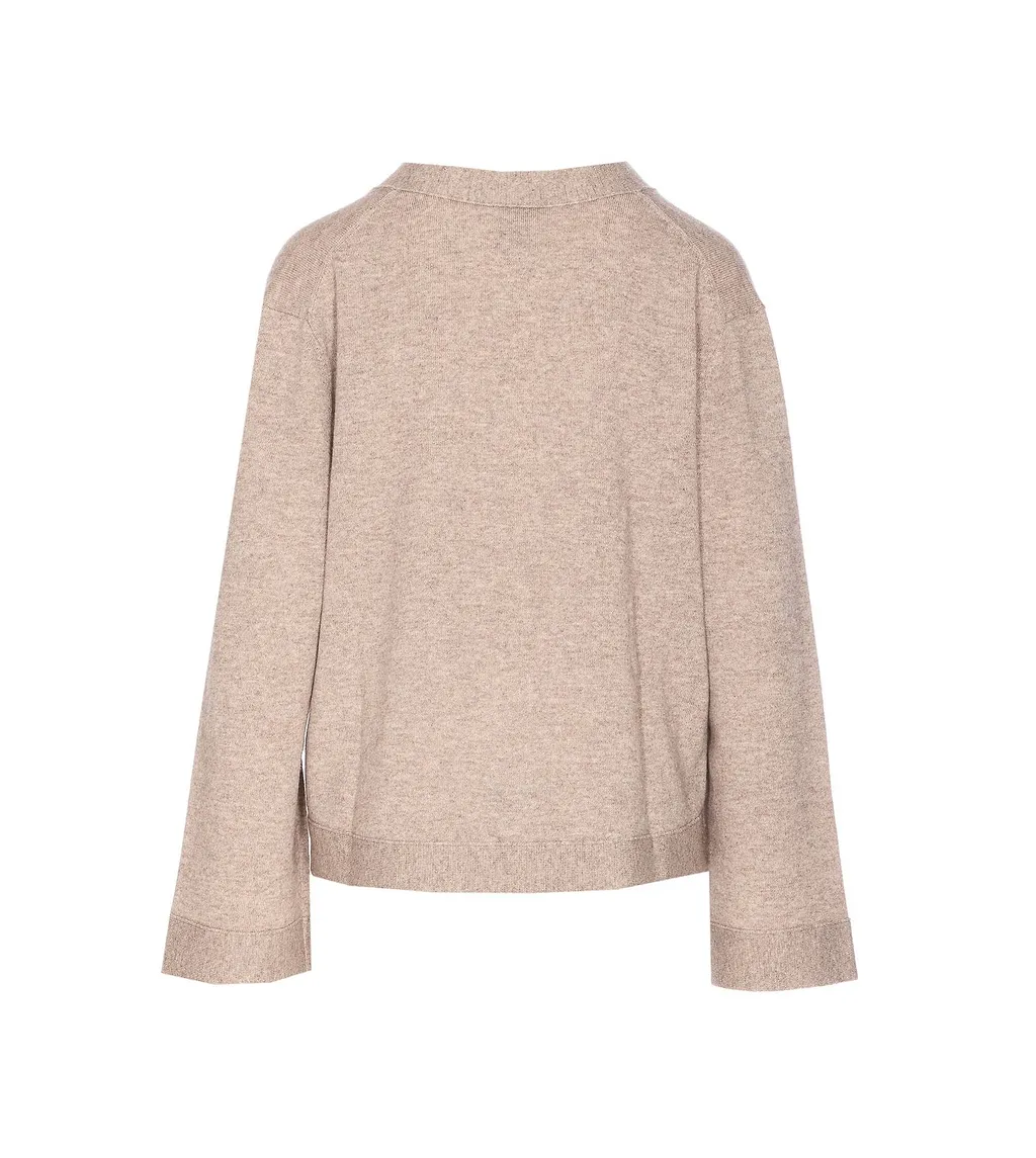 Allude Buttoned V-Neck Cardigan