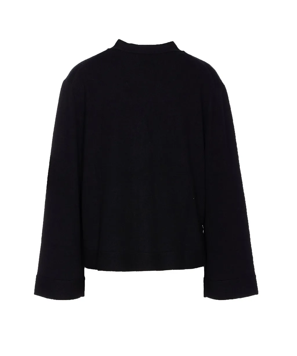 Allude Buttoned V-Neck Cardigan