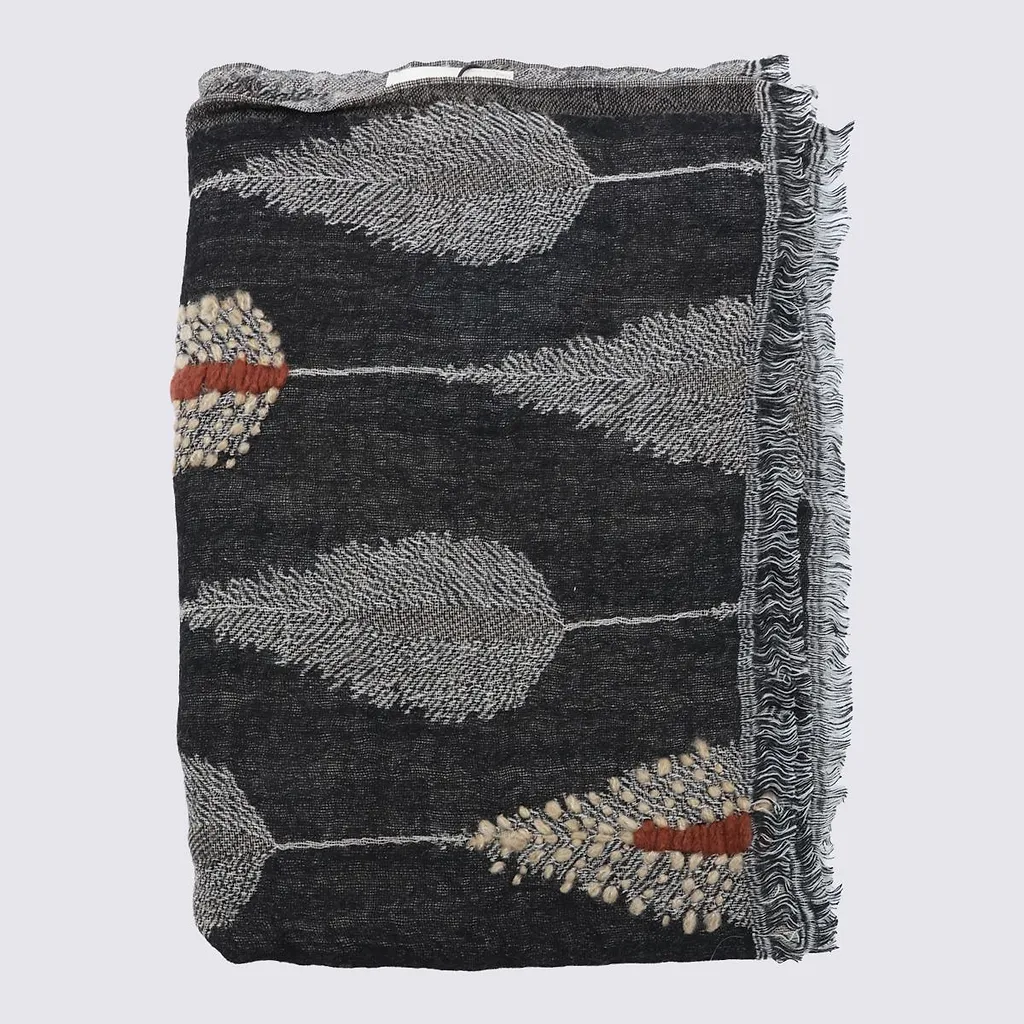 Altea Jacquard Leaf Pattern Scarf