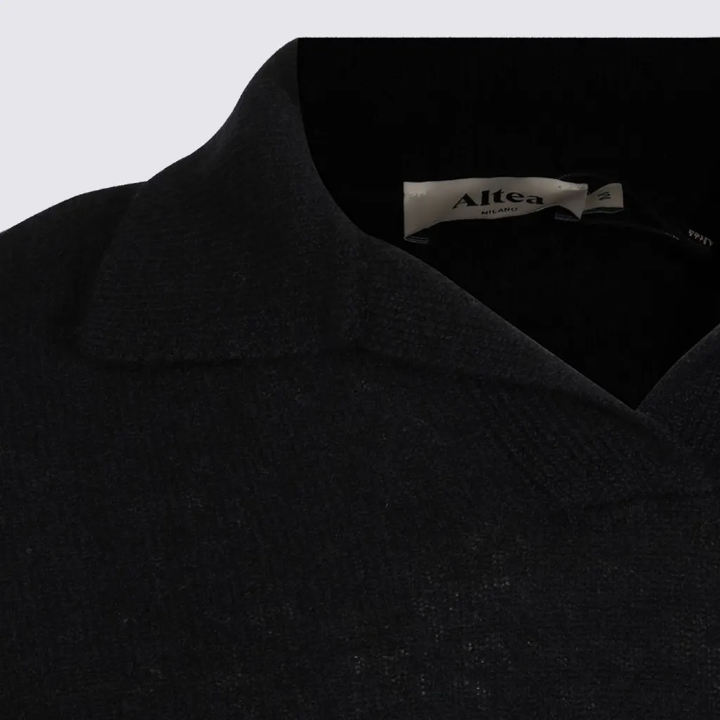 Altea Open Collar Knitted Sweater