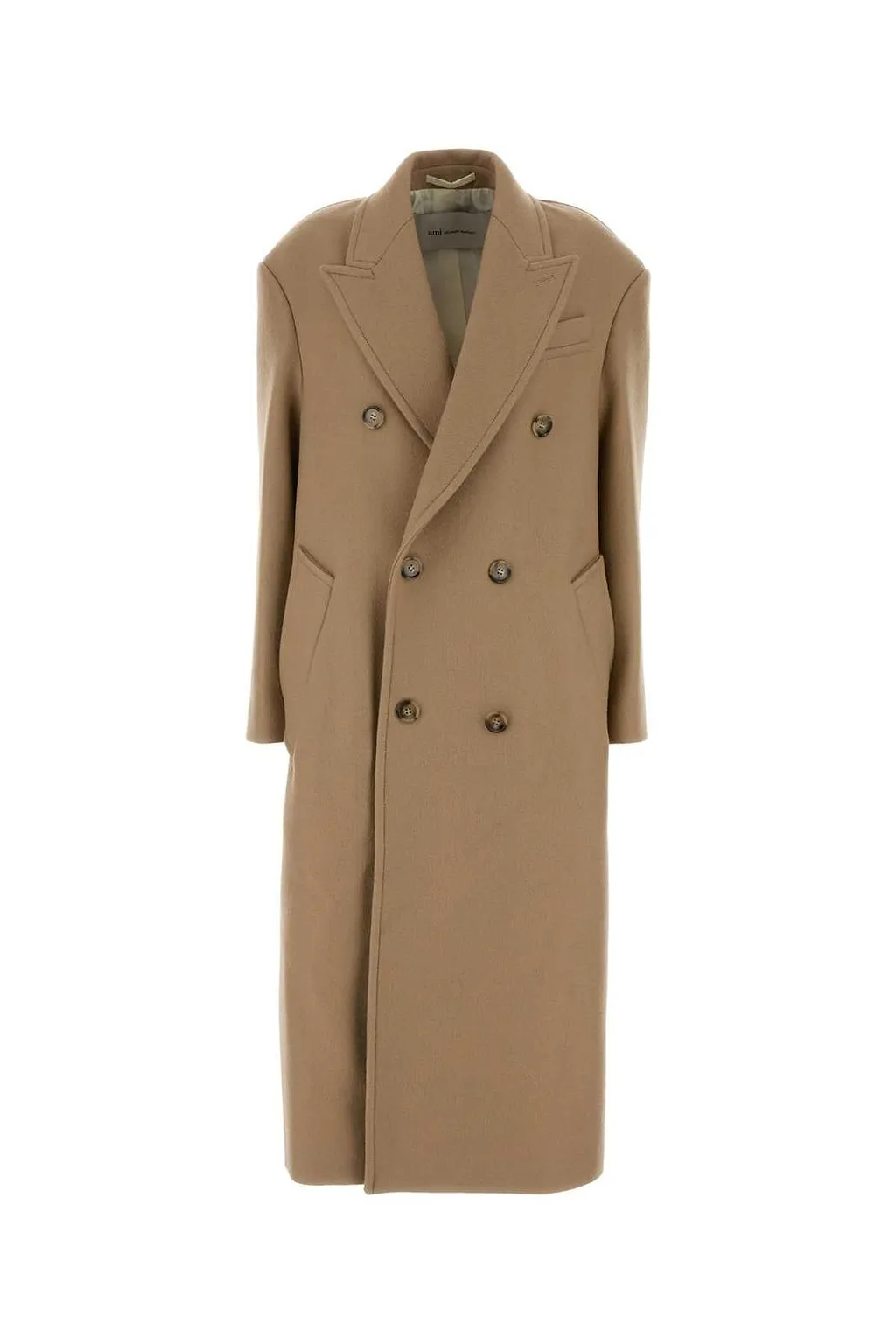 Ami Paris Double-Breasted Long Coat