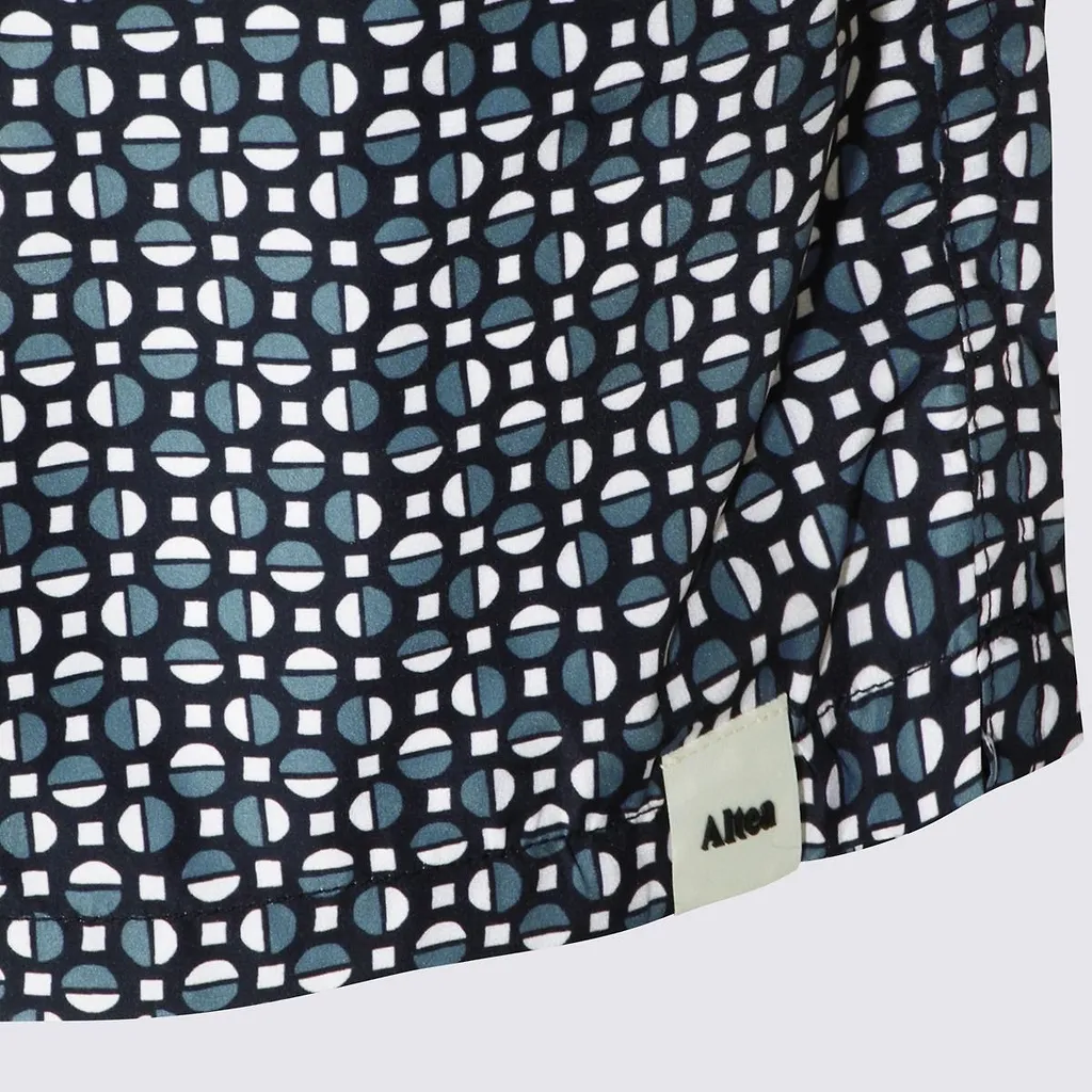 Altea Sea Geometric Print Swim Shorts