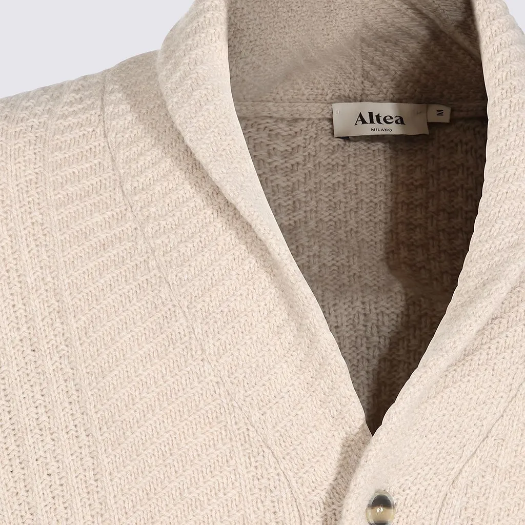 Altea Textured Shawl Collar Cardigan