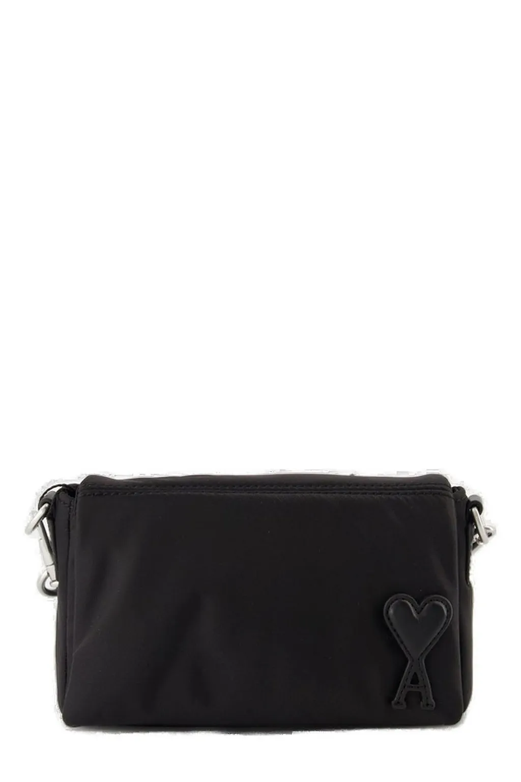 Ami Paris Logo Patch Zipped Shoulder Bag