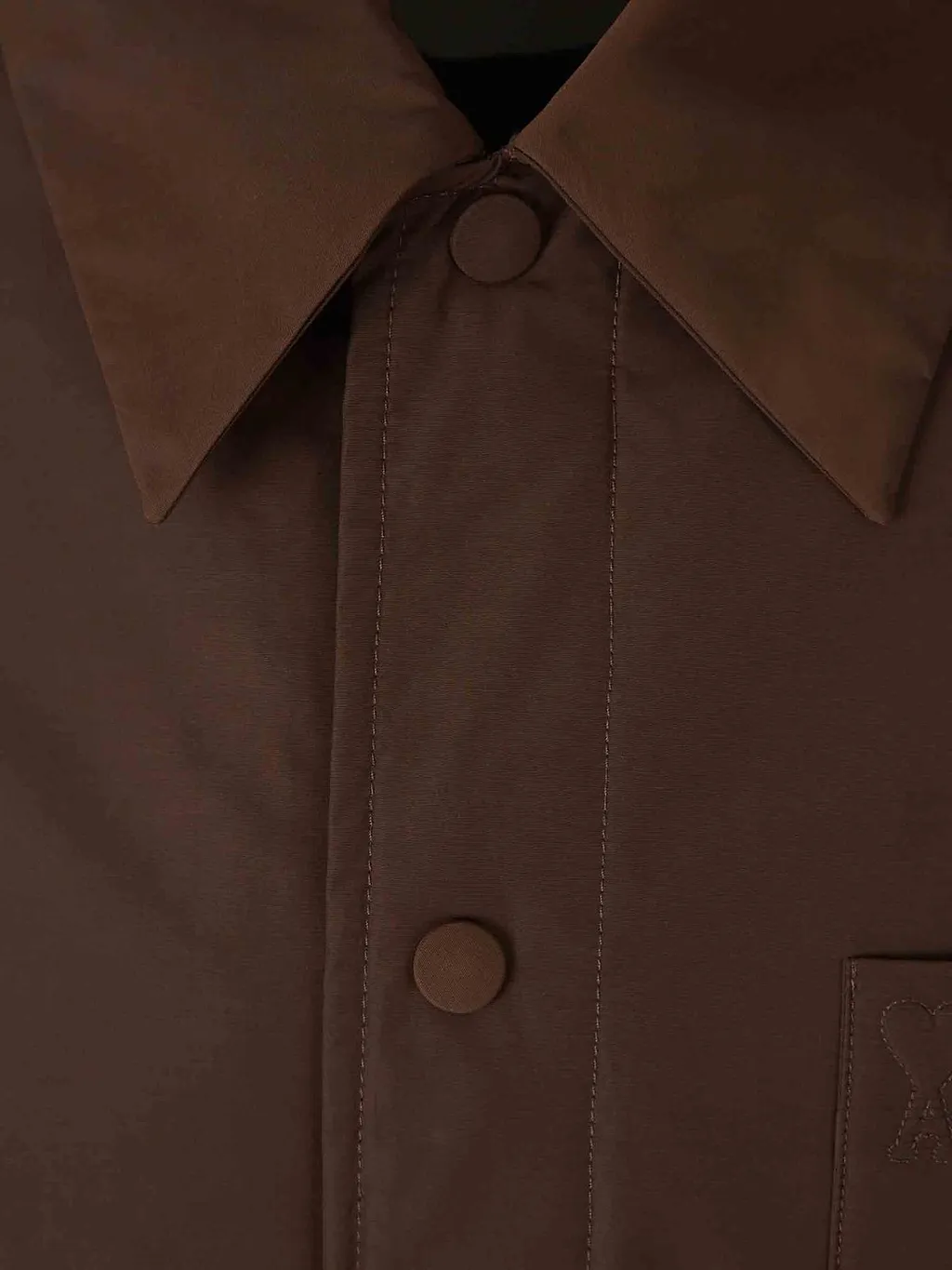 Ami Paris Long Sleeved Press-Stud Overshirt