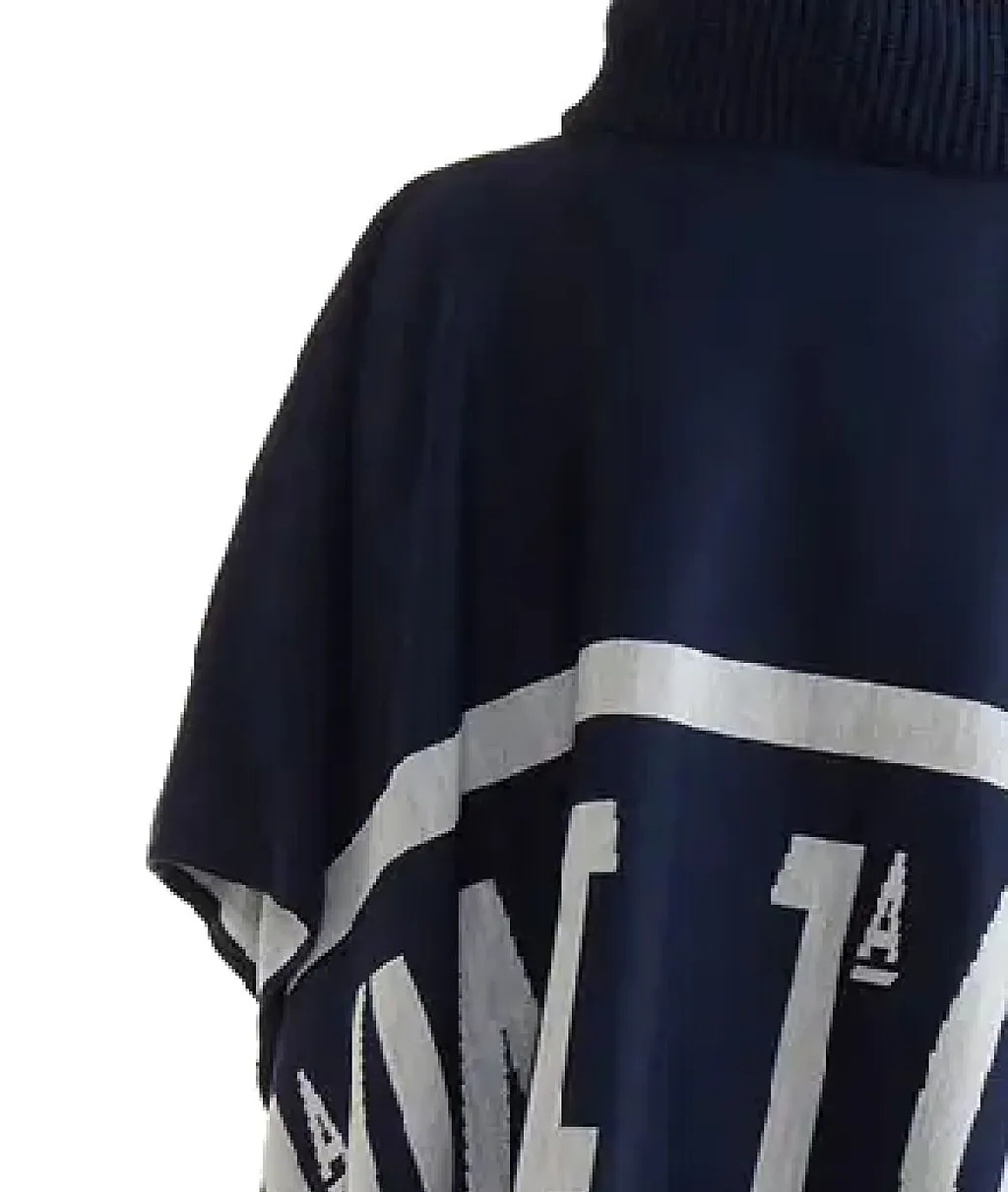 Alviero Martini Logo Knit Poncho