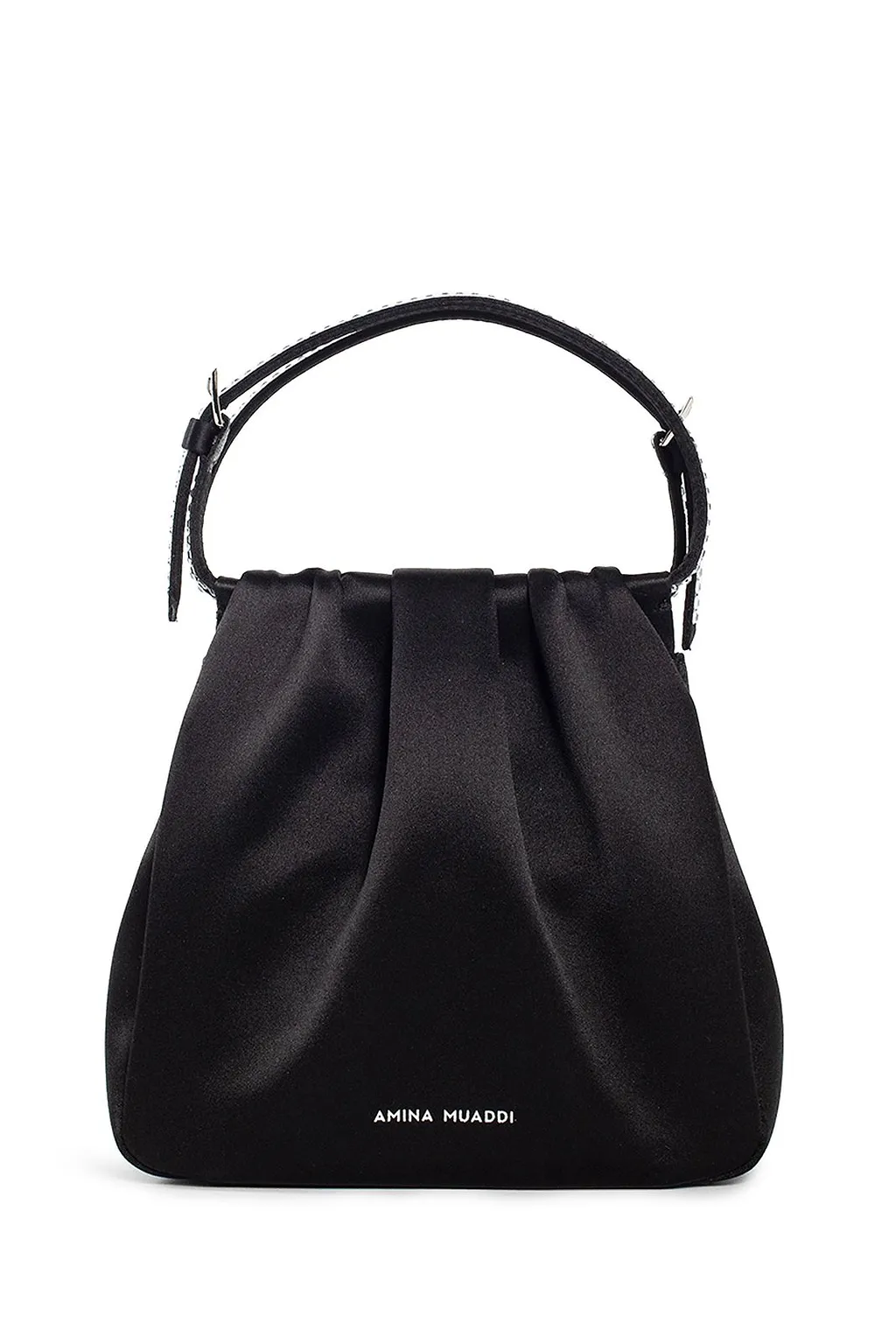 Amina Muaddi Vittoria Embellished Satin Tote Bag
