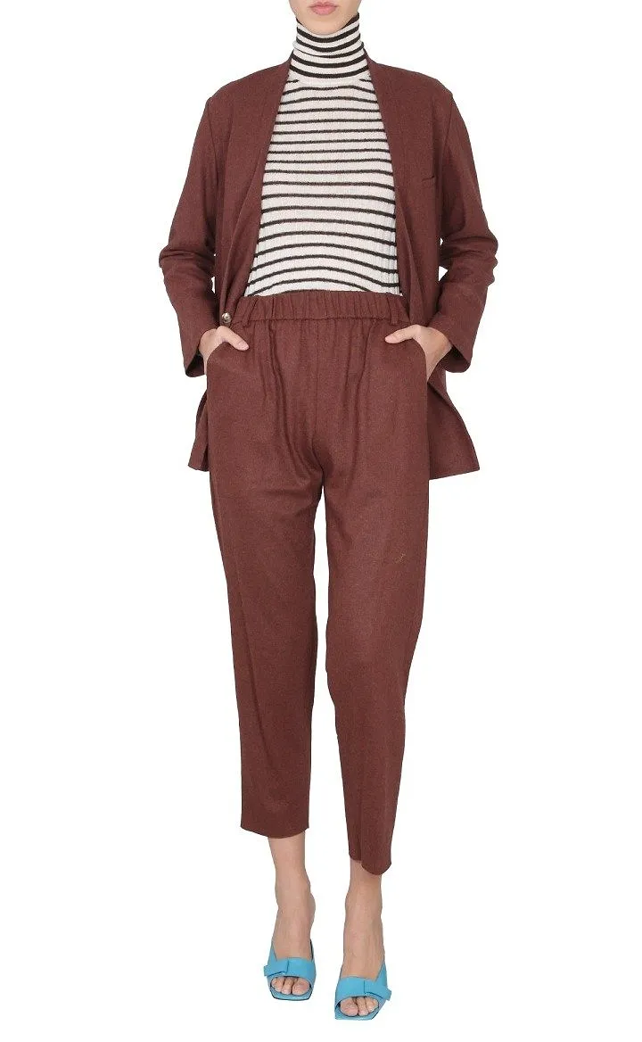 Alysi Belt-Looped Pocketed Trousers