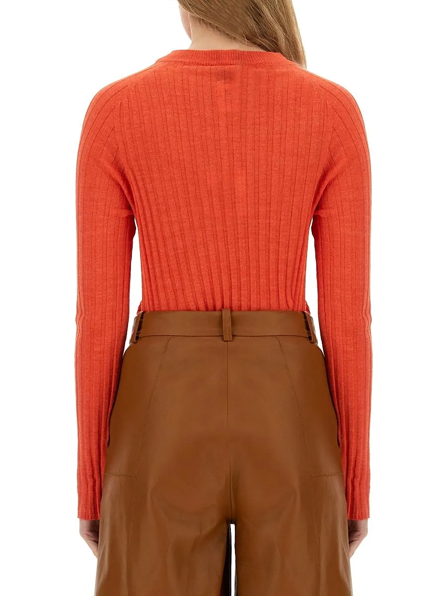 Alysi Crewneck Long-Sleeved Knitted Top