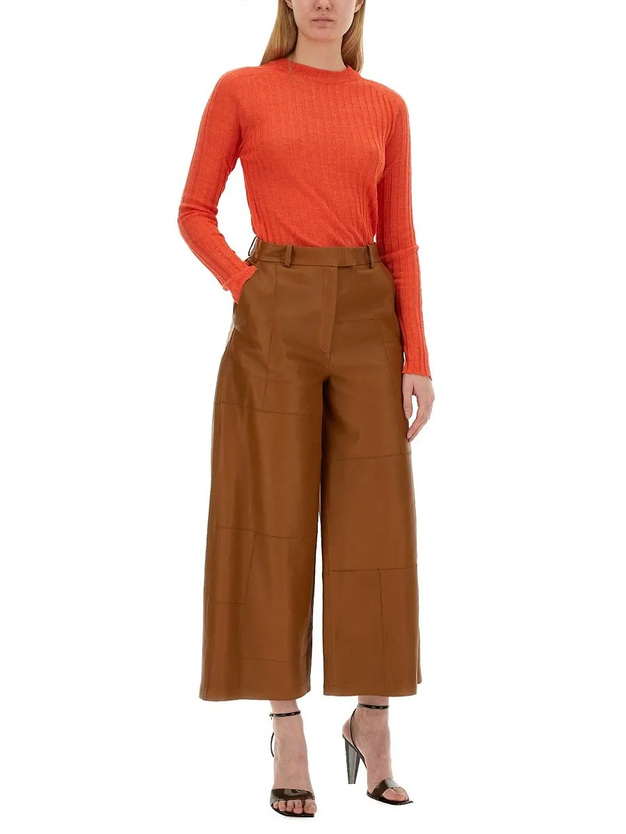 Alysi Crewneck Long-Sleeved Knitted Top