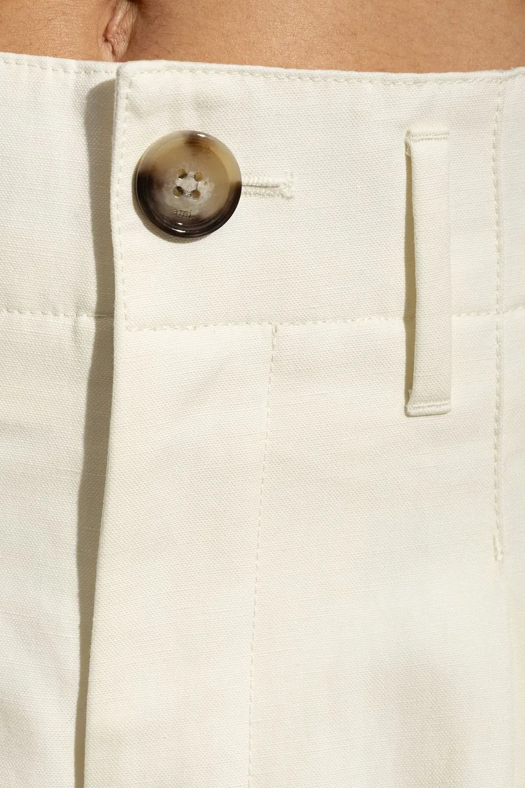 Ami Pleated Straight-Leg Pants