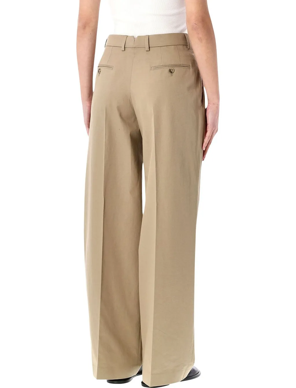 Ami Pleated Wide-Leg Pants