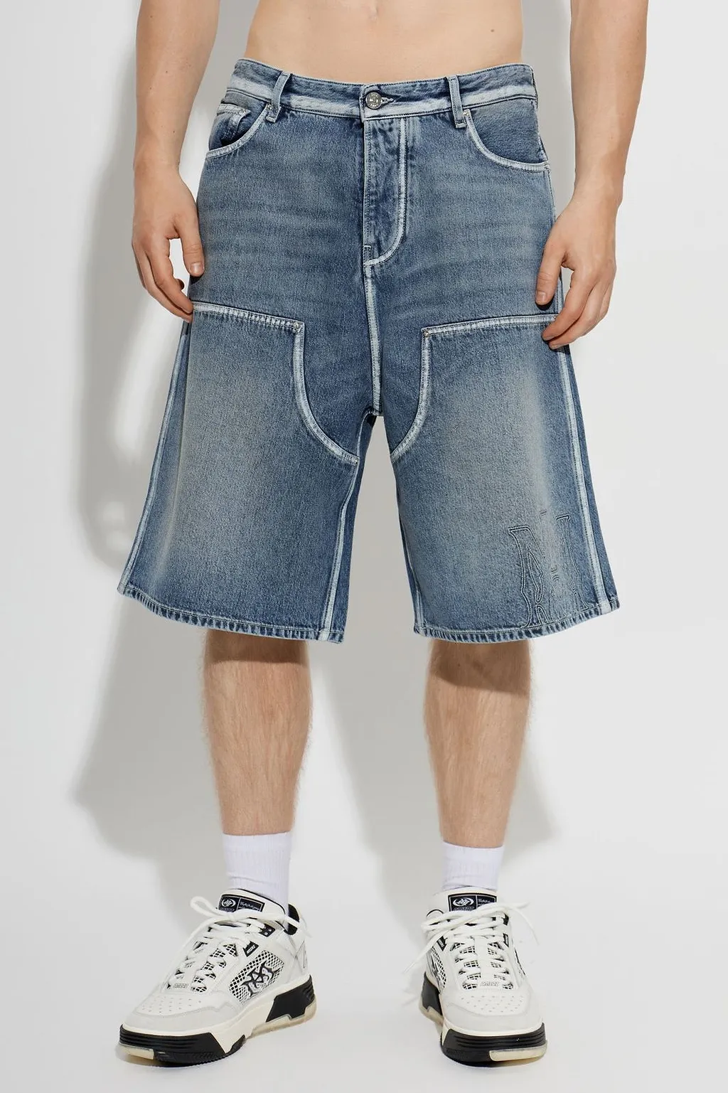 Amiri Contrast-Stitch Bermuda Shorts