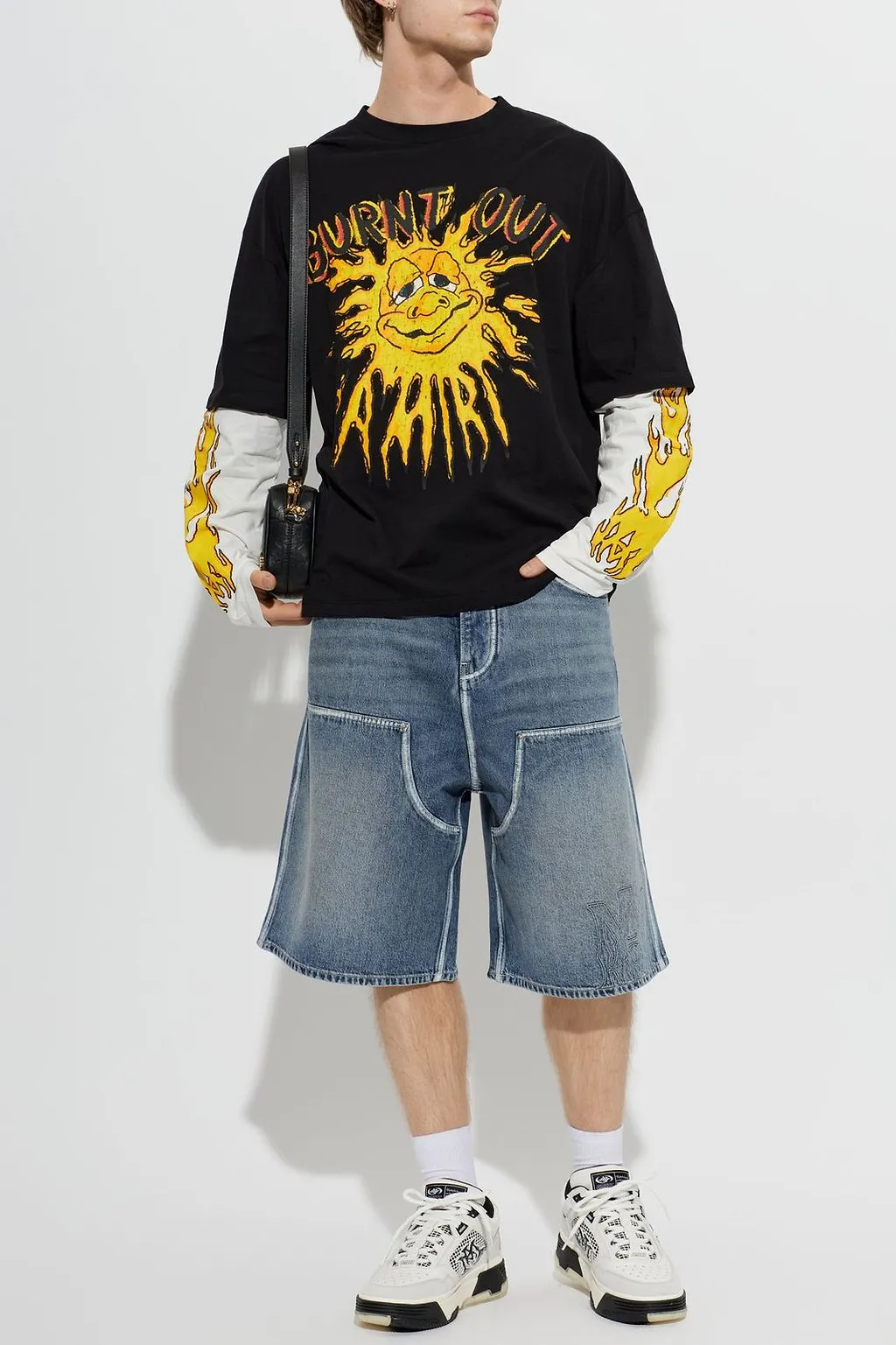 Amiri Contrast-Stitch Bermuda Shorts