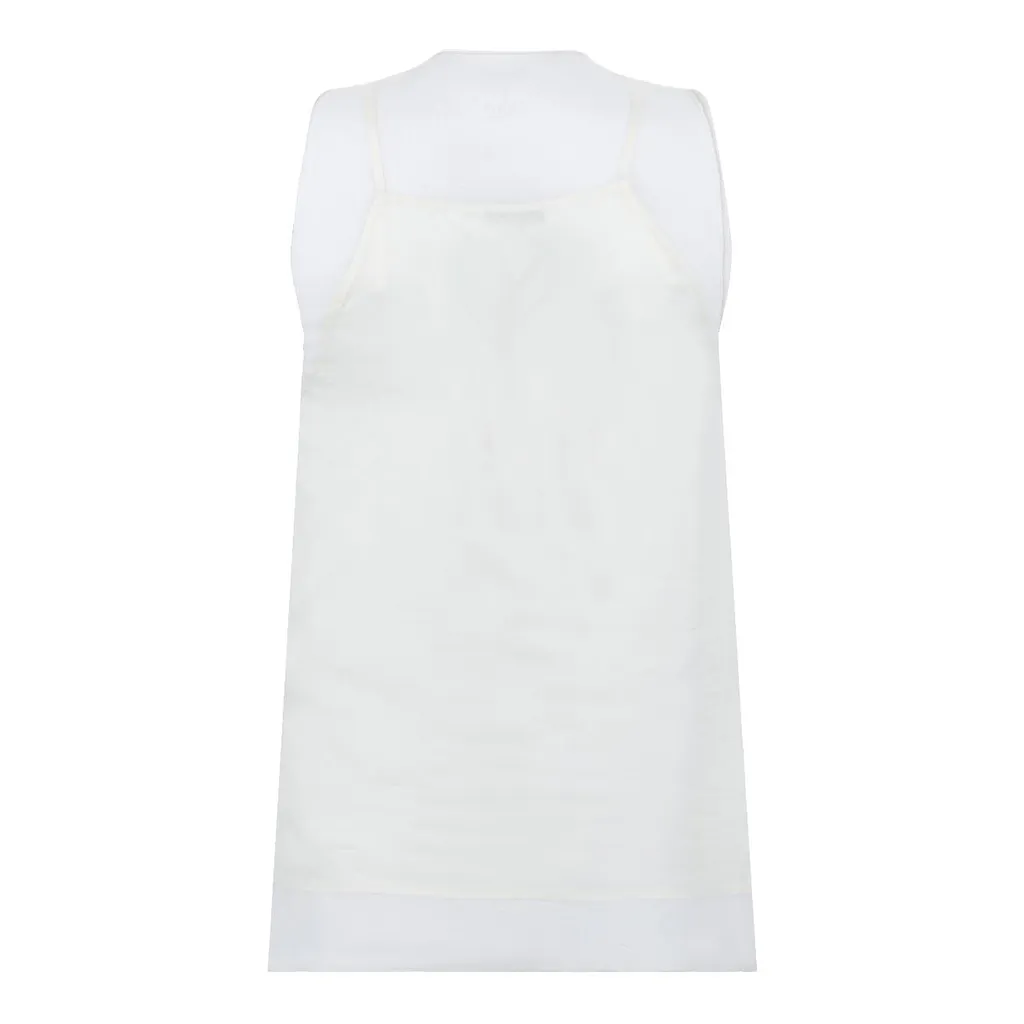Ami Sheer Panel Sleeveless Top