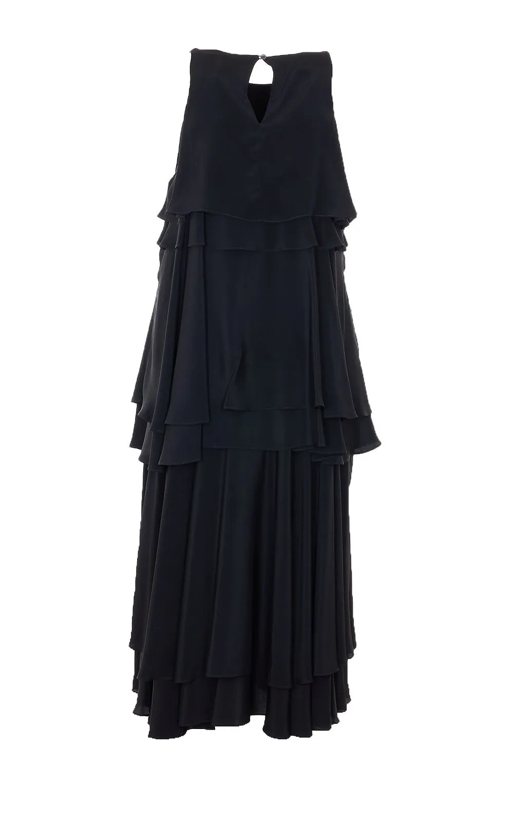 Ami Ruffled Sleeveless Long Dress