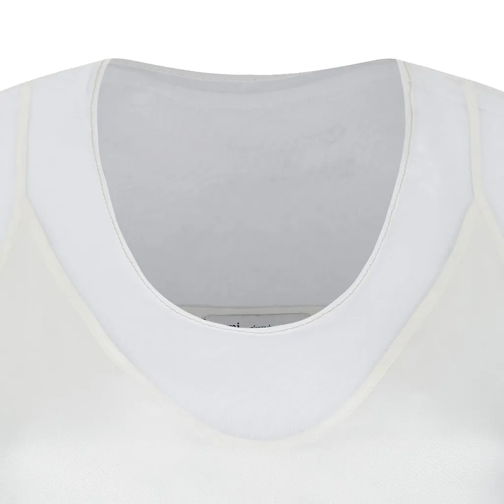 Ami Sheer Panel Sleeveless Top