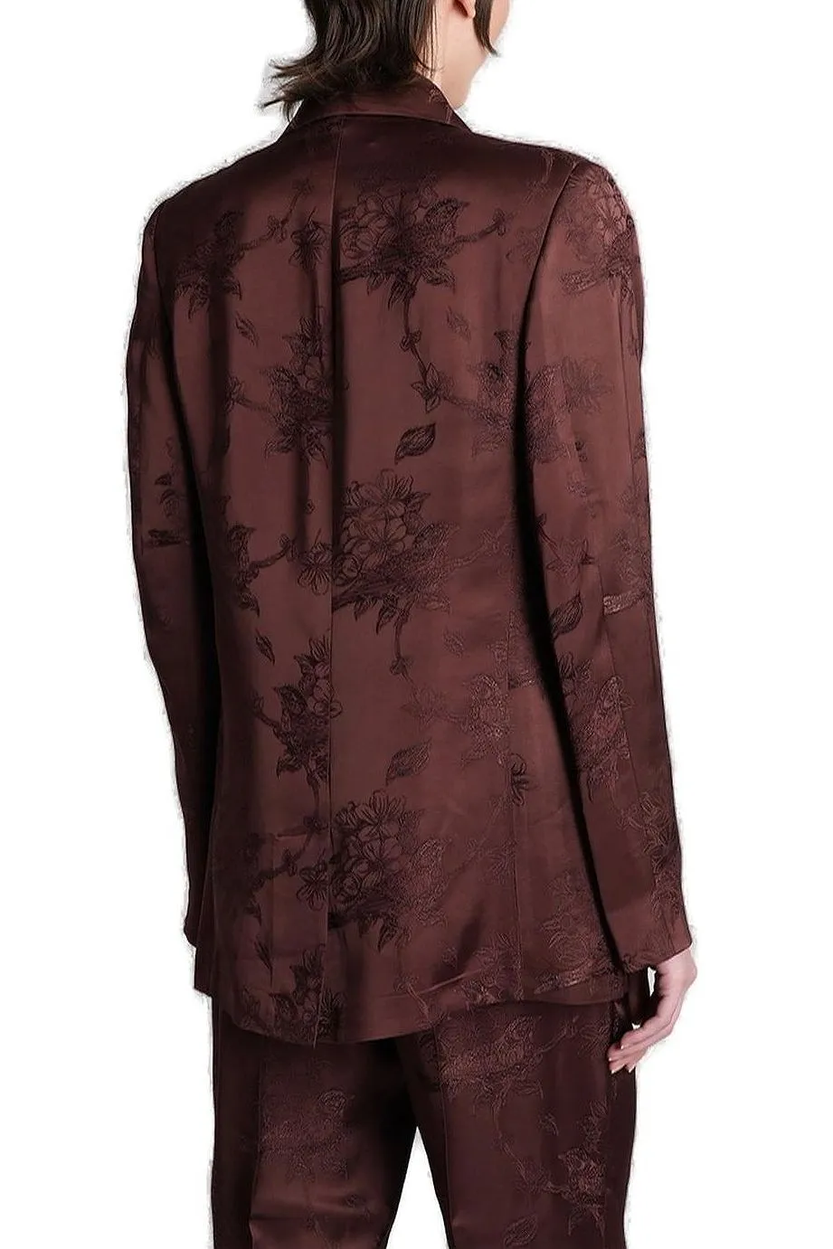 Amiri Double Breasted Floral Jacquard Blazer
