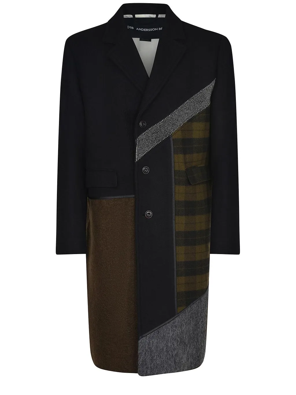 Andersson Bell Patchwork Single-Breasted Coat
