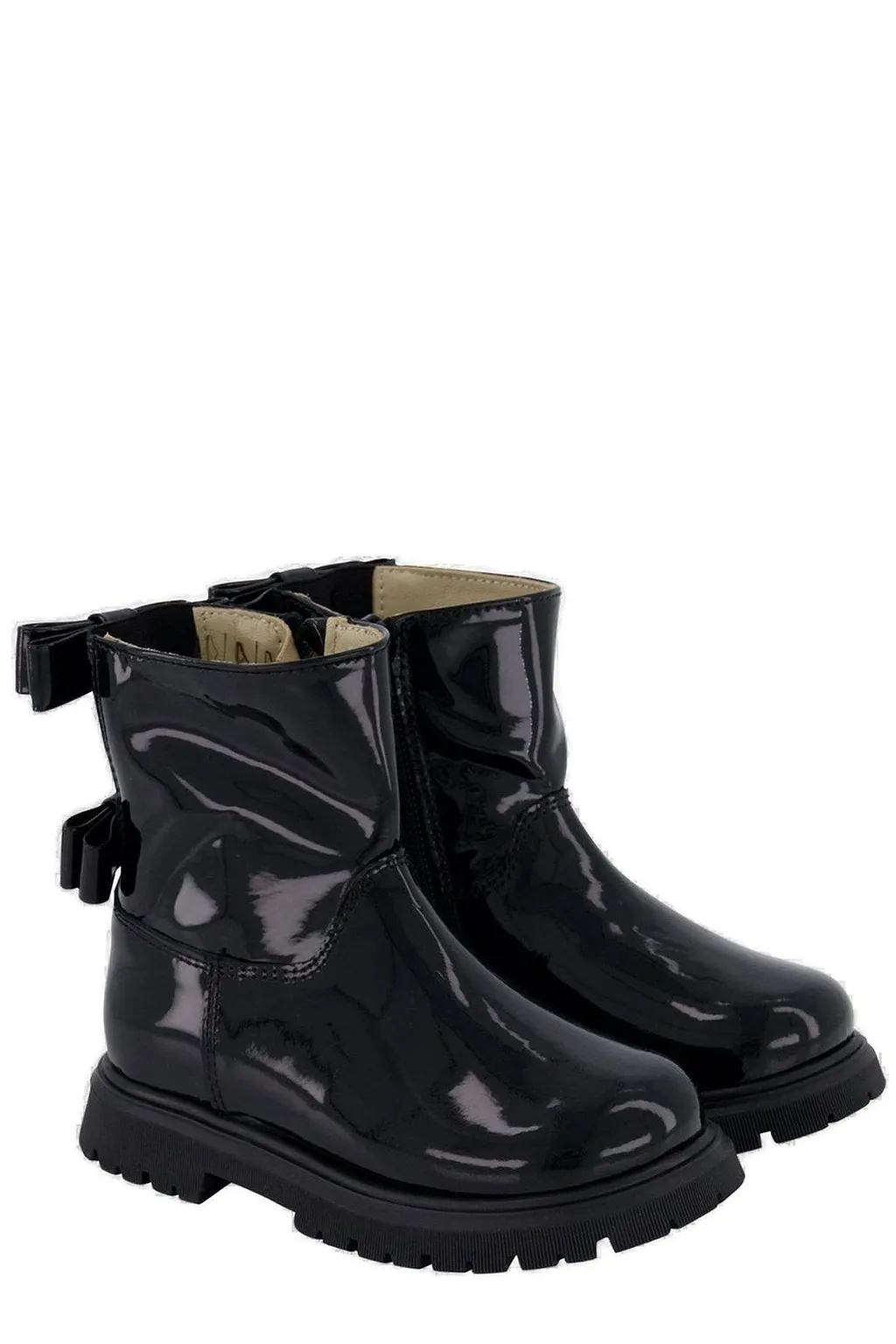 Andrea Montelpare High Shine Bow Detailed Boots