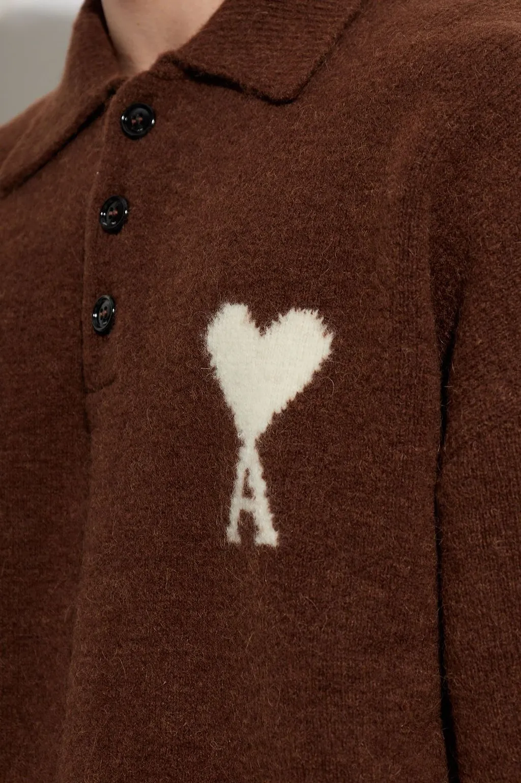 Ami Ami De Coeur Knitted Polo Shirt