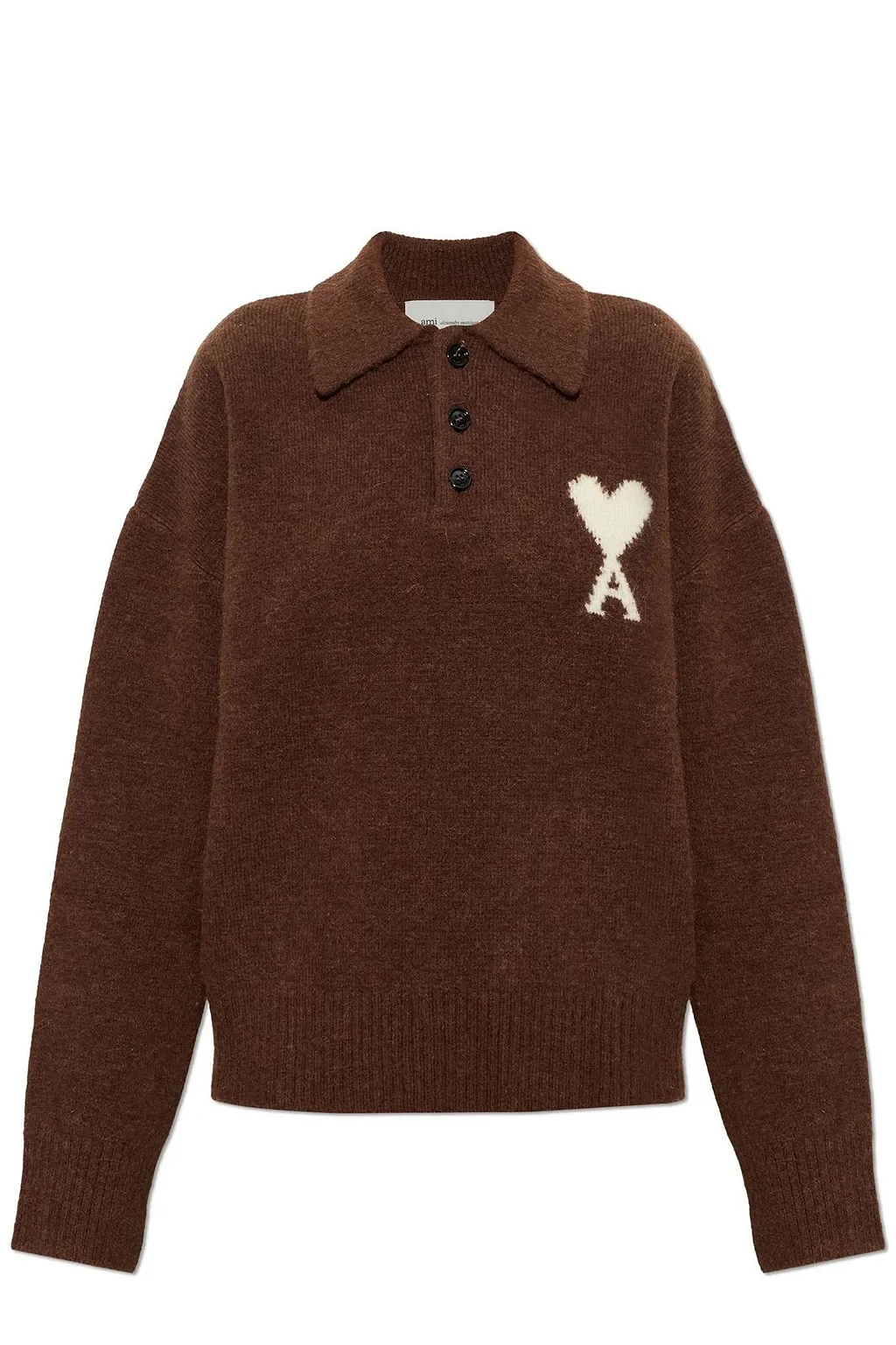 Ami Ami De Coeur Knitted Polo Shirt