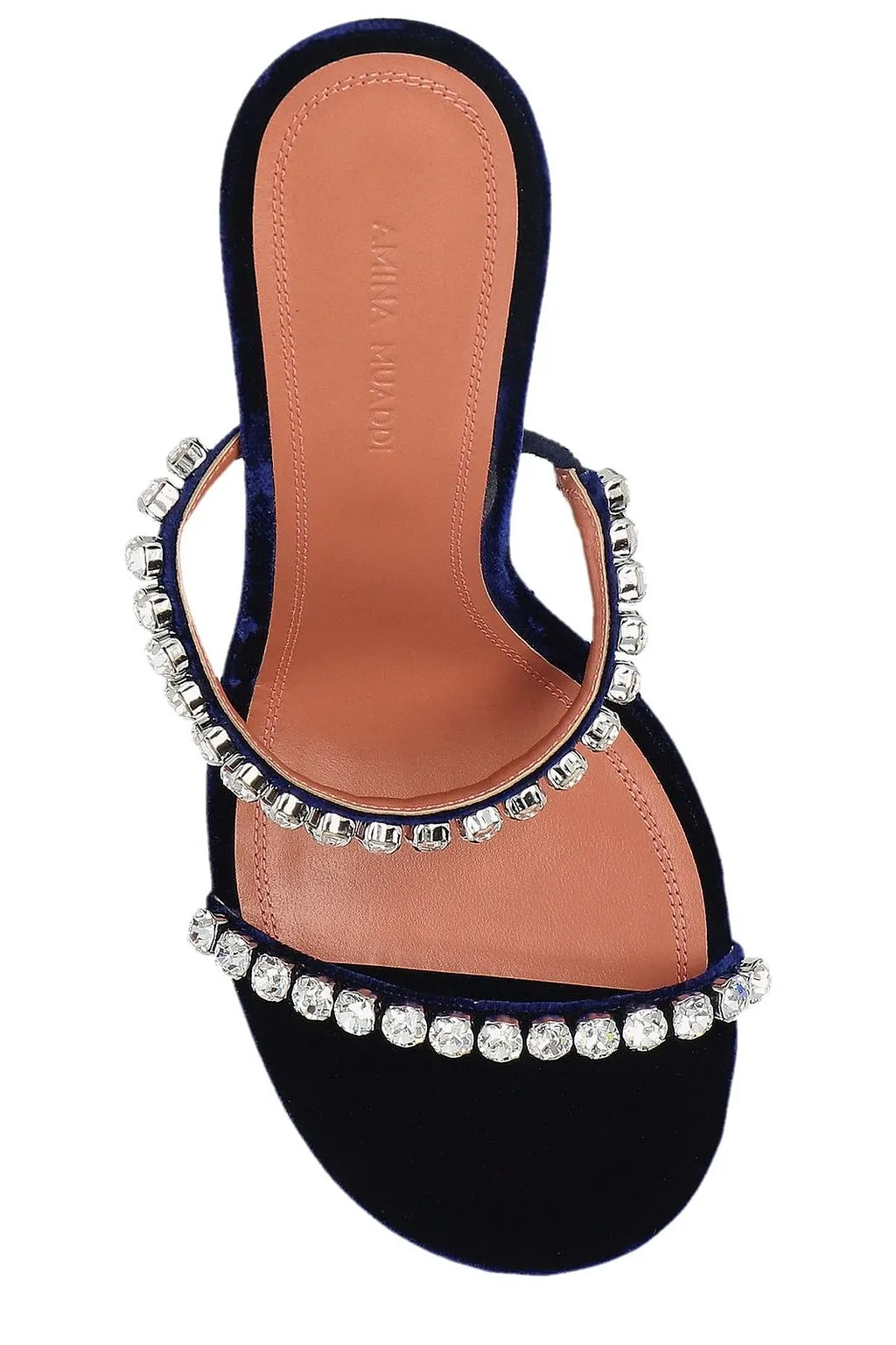 Amina Muaddi Gigi Crystal-Strap Mules