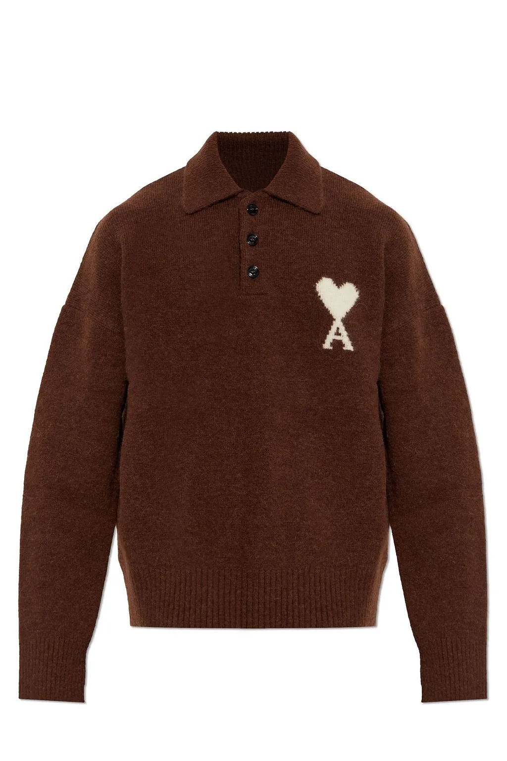 Ami Ami De Coeur Knitted Polo Shirt