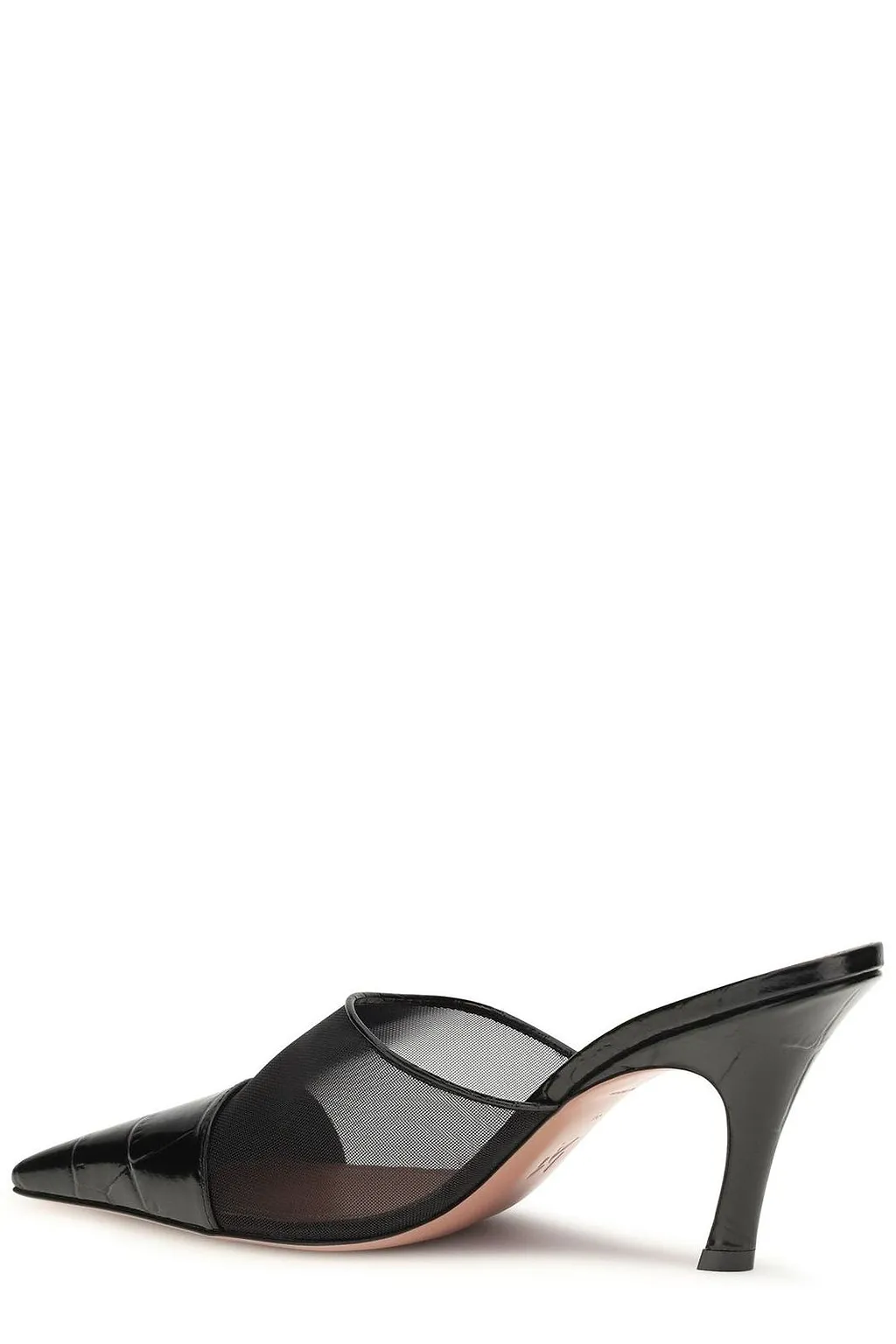 Amina Muaddi Jamie Mesh Pointed Mules