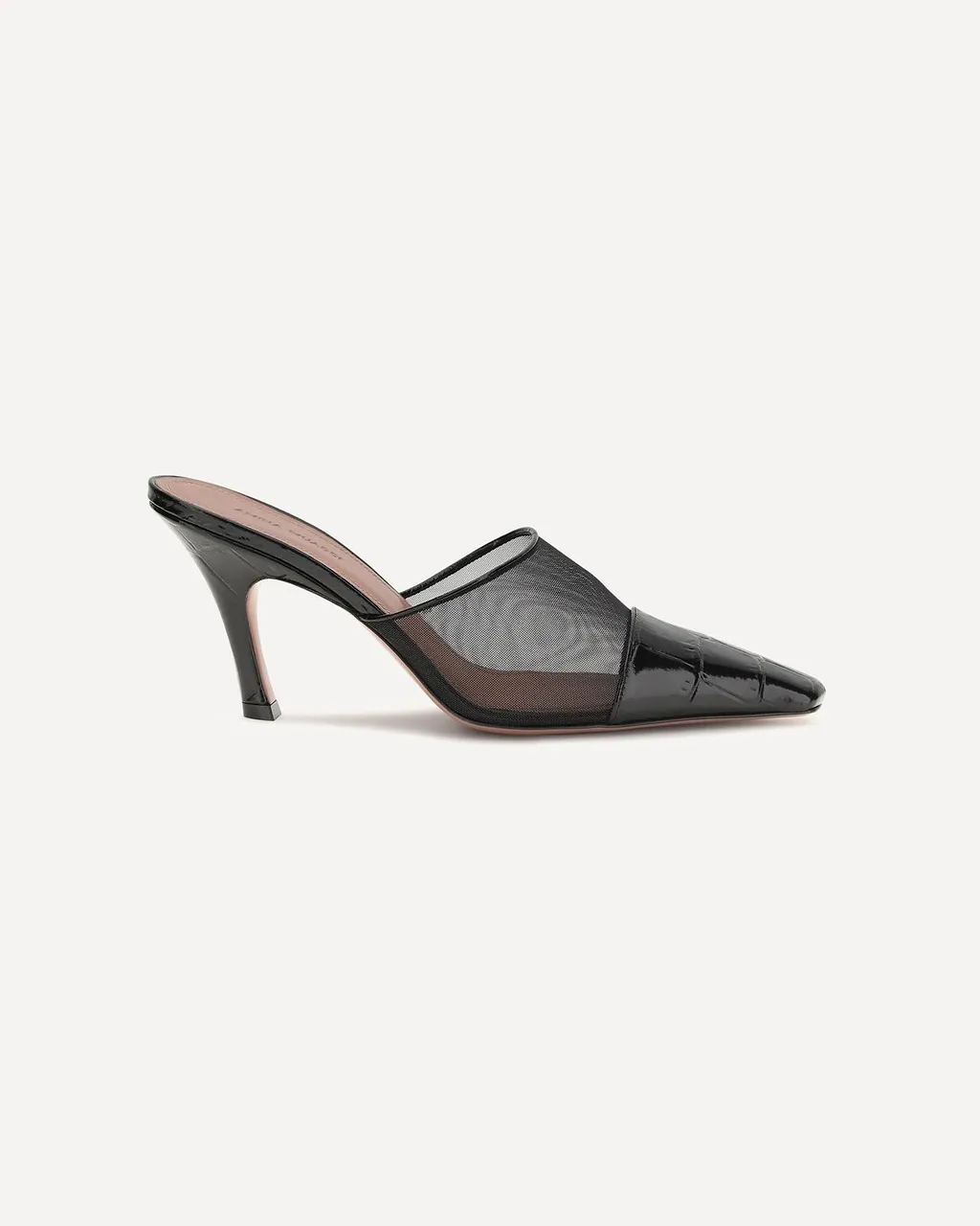 Amina Muaddi Jamie Mesh Pointed Mules