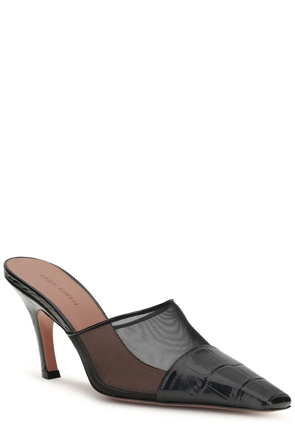 Amina Muaddi Jamie Mesh Pointed Mules