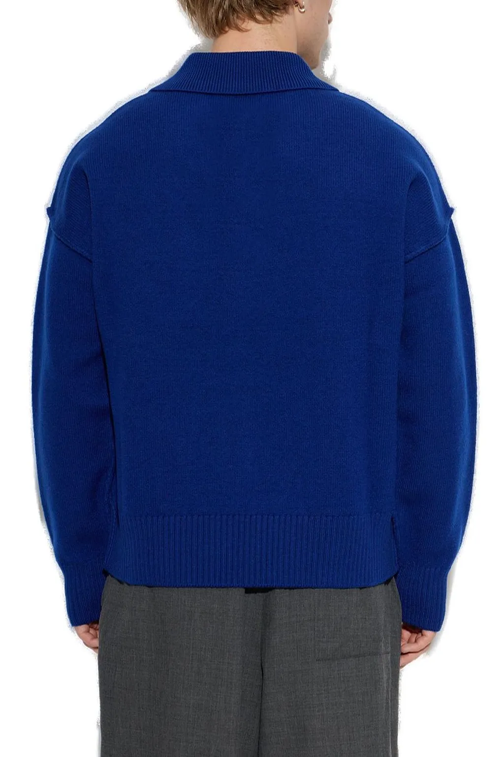 Ami Ami De Coeur Logo Intarsia-Knit Jumper