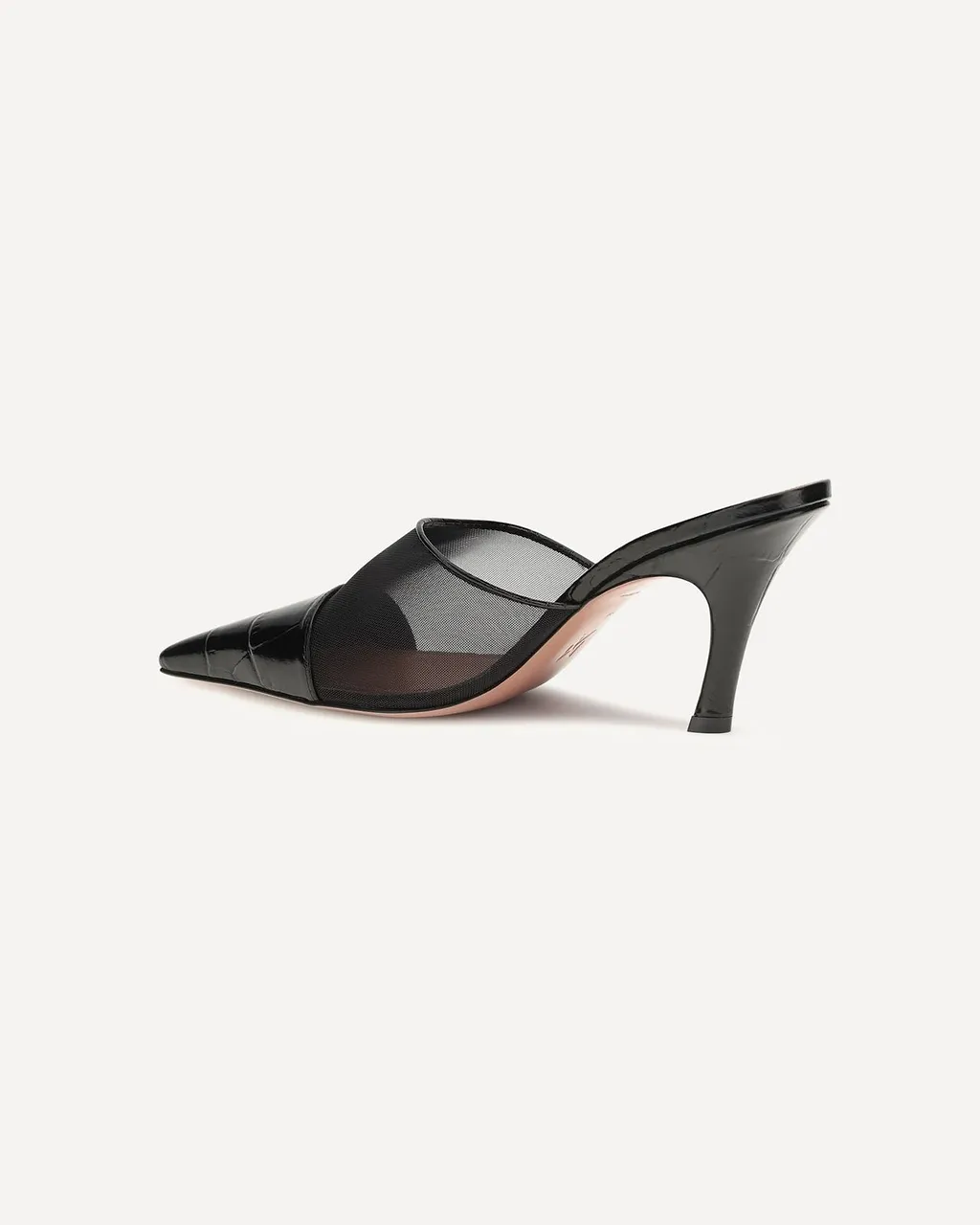 Amina Muaddi Jamie Mesh Pointed Mules