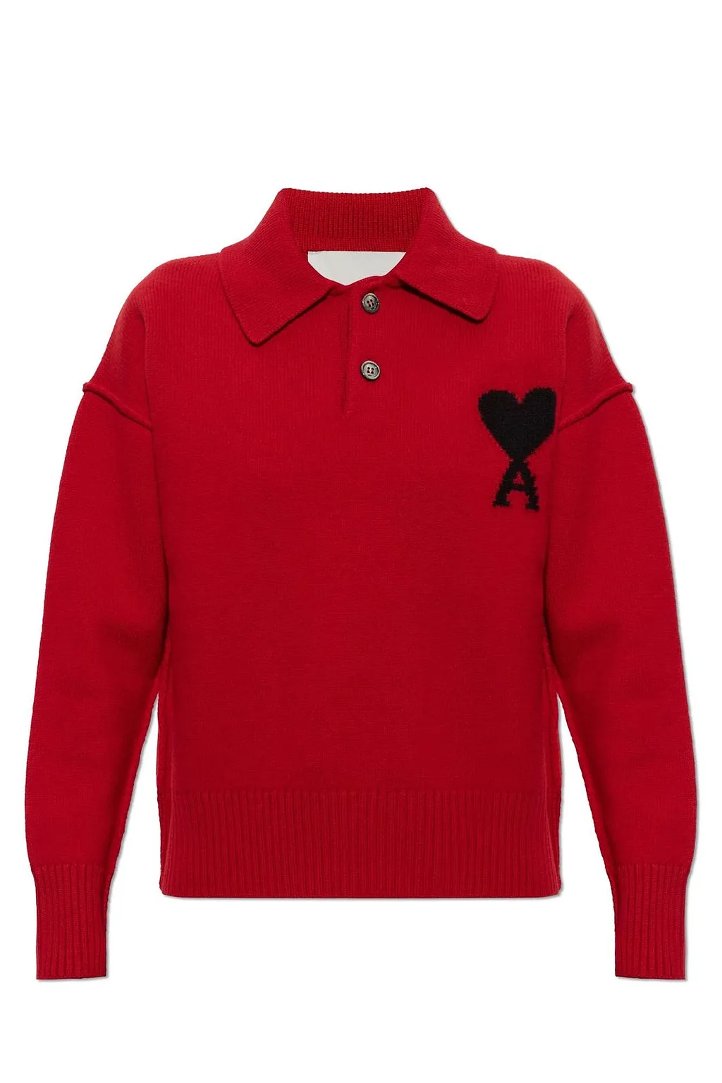 Ami Ami De Coeur Logo Intarsia-Knit Jumper