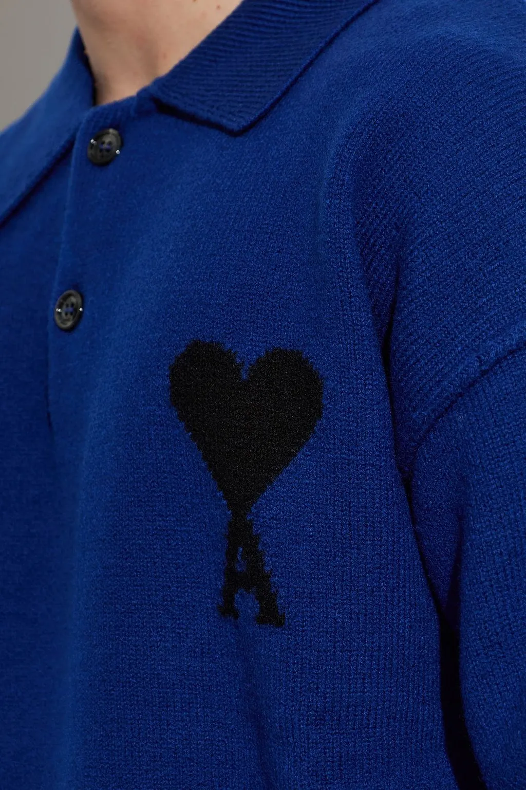 Ami Ami De Coeur Logo Intarsia-Knit Jumper