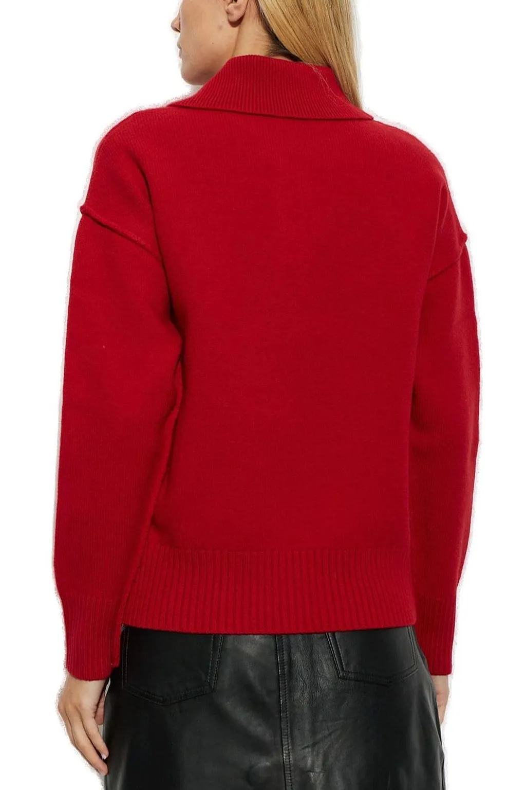 Ami Ami De Coeur Logo Intarsia-Knit Jumper